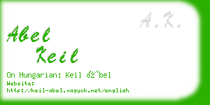 abel keil business card